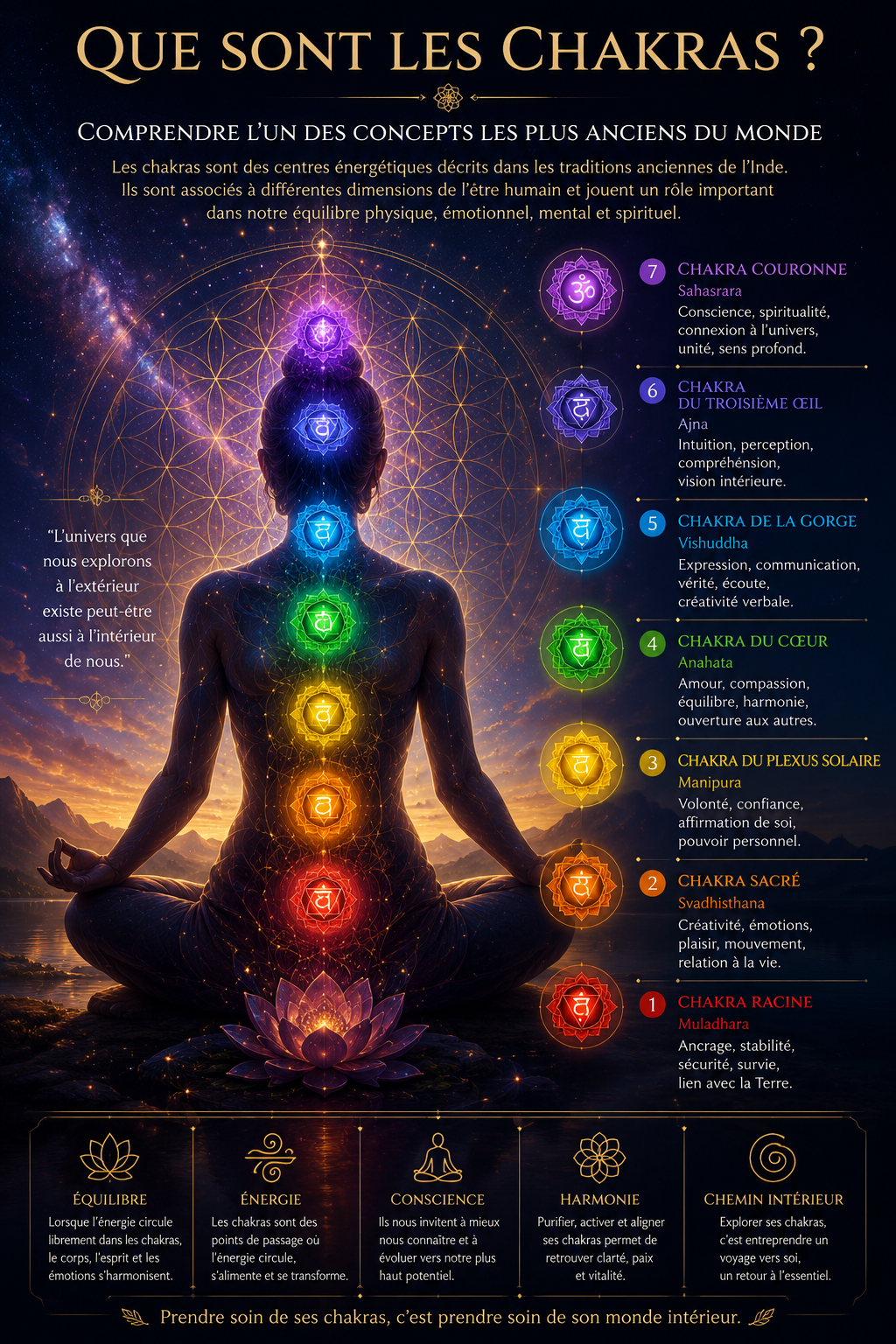 Que sont les chakras ? Comprendre l'un des concepts les plus anciens du monde