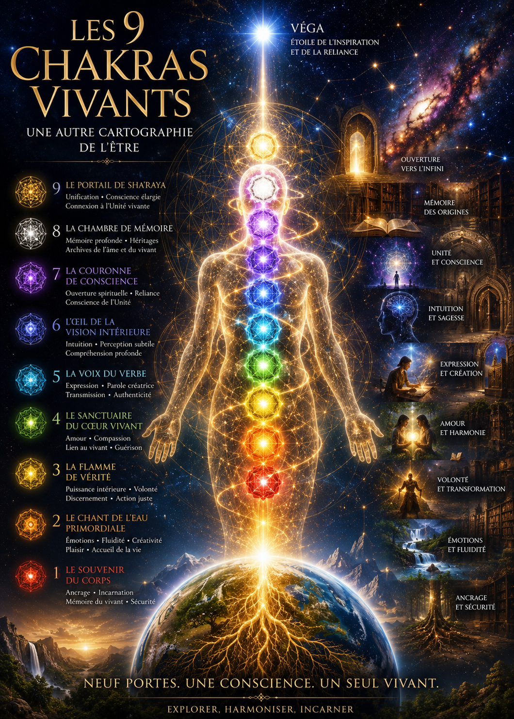 Les 9 chakras vivants : une autre cartographie de l'être