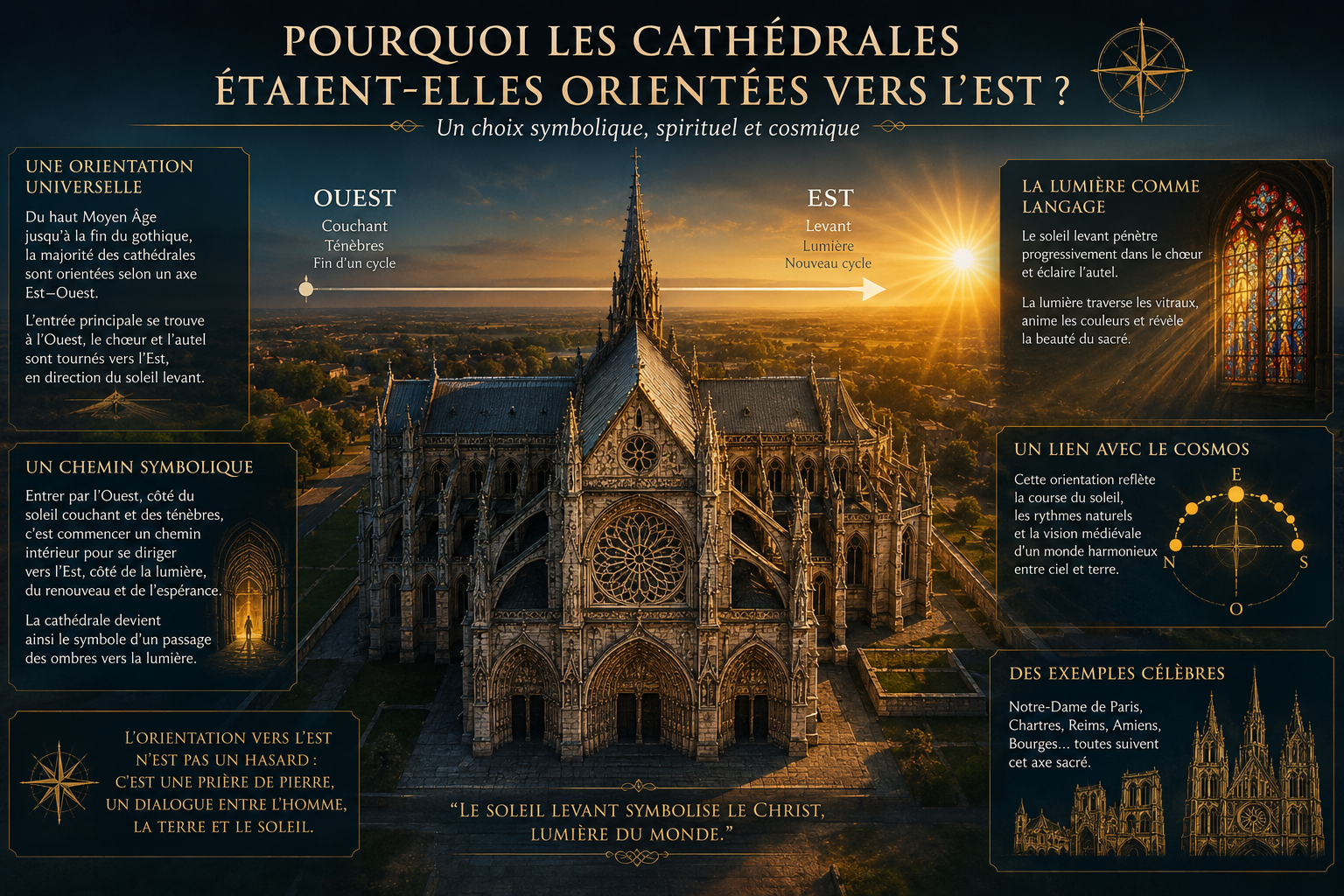 Pourquoi les cathédrales étaient-elles orientées vers l'est ?